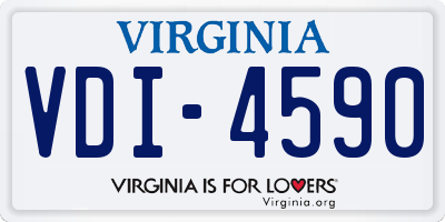 VA license plate VDI4590