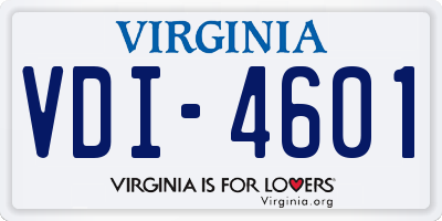 VA license plate VDI4601