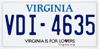 VA license plate VDI4635