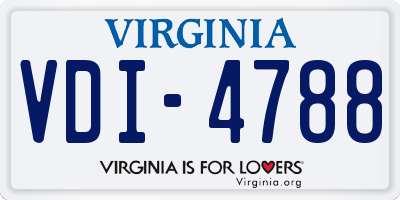 VA license plate VDI4788