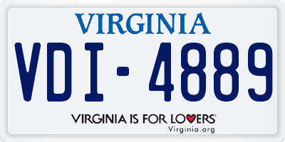 VA license plate VDI4889