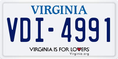 VA license plate VDI4991