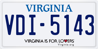 VA license plate VDI5143