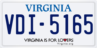 VA license plate VDI5165