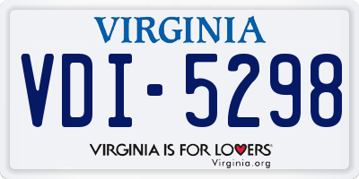 VA license plate VDI5298