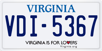 VA license plate VDI5367