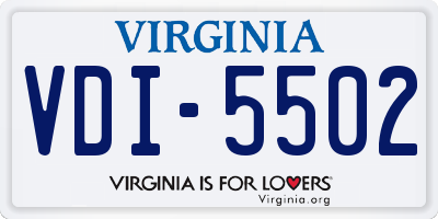 VA license plate VDI5502