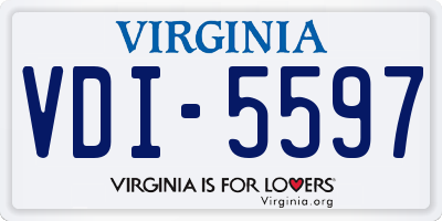 VA license plate VDI5597
