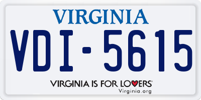 VA license plate VDI5615