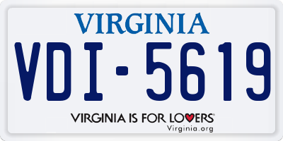VA license plate VDI5619