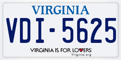 VA license plate VDI5625