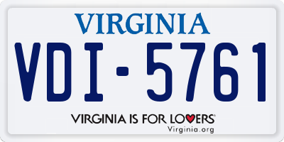 VA license plate VDI5761