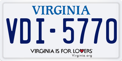 VA license plate VDI5770