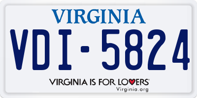 VA license plate VDI5824