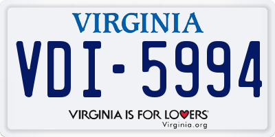 VA license plate VDI5994