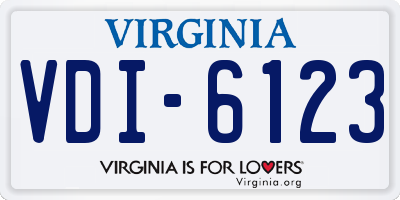 VA license plate VDI6123