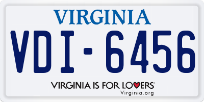 VA license plate VDI6456