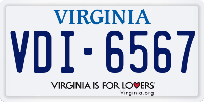 VA license plate VDI6567