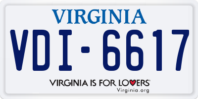 VA license plate VDI6617