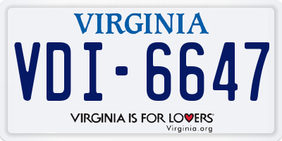 VA license plate VDI6647