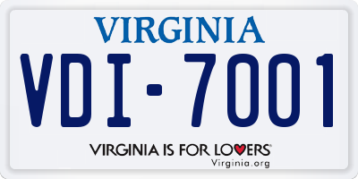 VA license plate VDI7001