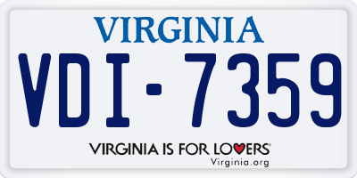 VA license plate VDI7359