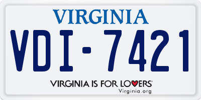 VA license plate VDI7421