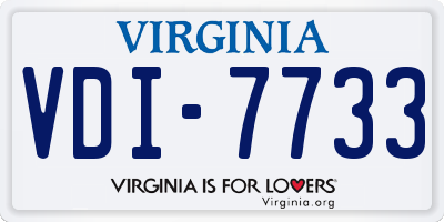 VA license plate VDI7733