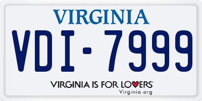 VA license plate VDI7999