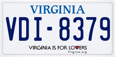 VA license plate VDI8379