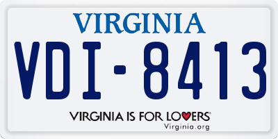 VA license plate VDI8413