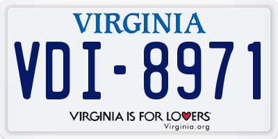 VA license plate VDI8971