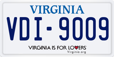 VA license plate VDI9009