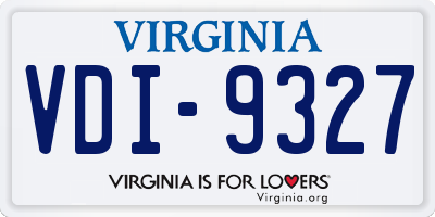 VA license plate VDI9327