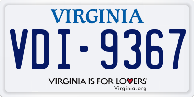 VA license plate VDI9367