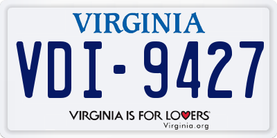 VA license plate VDI9427