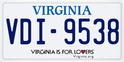 VA license plate VDI9538