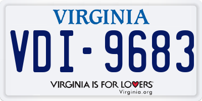 VA license plate VDI9683