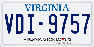VA license plate VDI9757