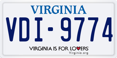 VA license plate VDI9774