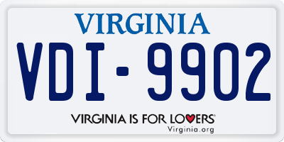VA license plate VDI9902