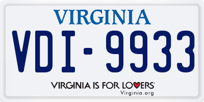 VA license plate VDI9933
