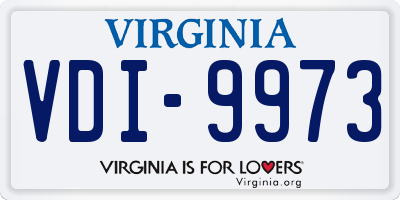 VA license plate VDI9973