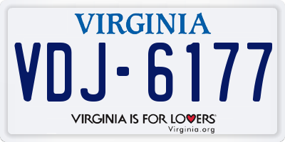 VA license plate VDJ6177