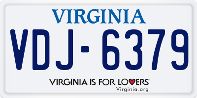 VA license plate VDJ6379
