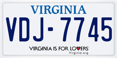 VA license plate VDJ7745