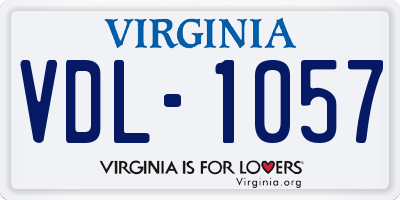 VA license plate VDL1057