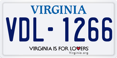 VA license plate VDL1266