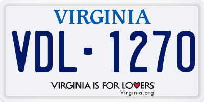 VA license plate VDL1270