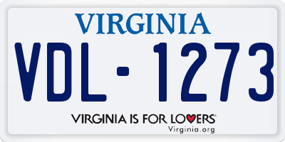 VA license plate VDL1273